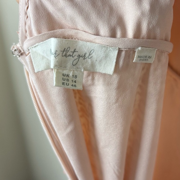 NWOT Anthropologie Forever That Girl Dunne Beaded Midi Dress Blush Pink Size 14 - Picture 7 of 9